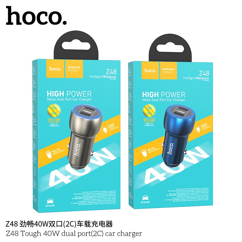 Cốc sạc xe hơi Hoco Z48