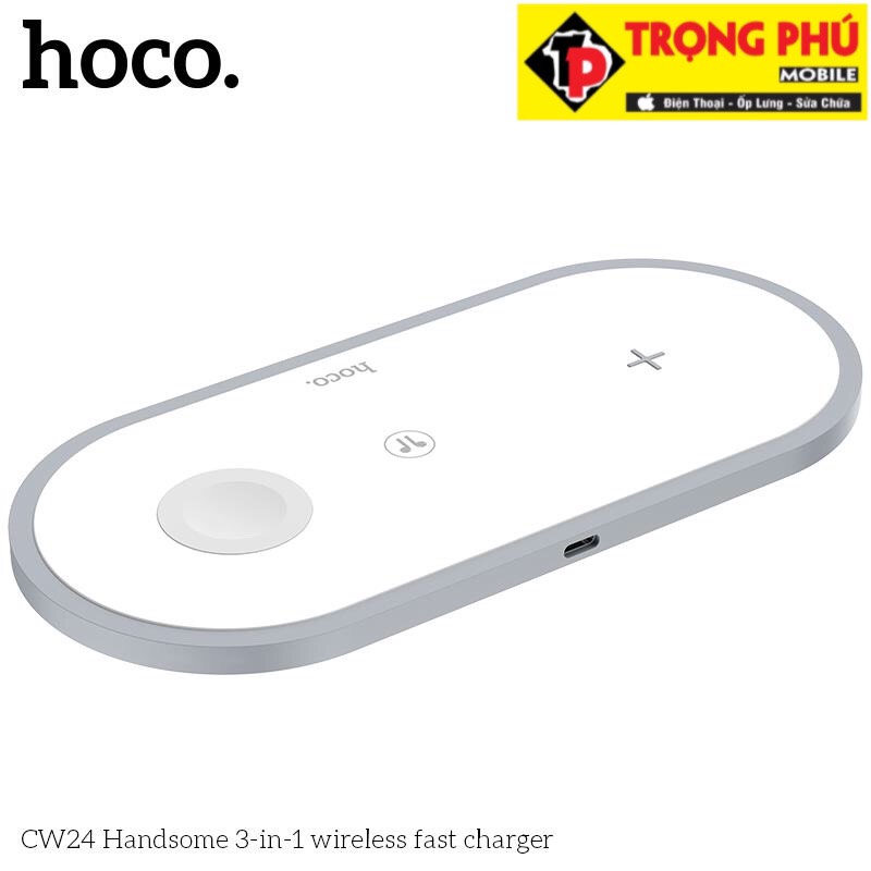 Sạc Không Dây Hoco CW24 3 in 1 Trọng phú mobile