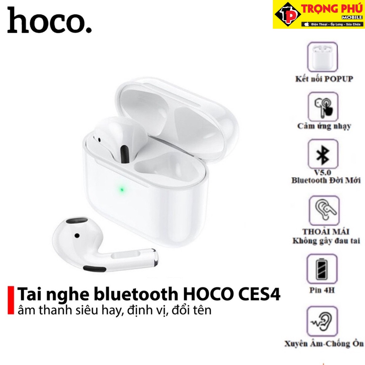Tai nghe bluetooth Hoco CES4 Trọng phú mobile