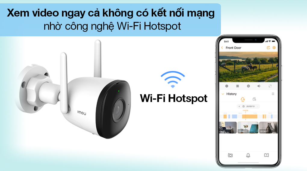 Camera IP imou F22 P 2.0MP Bullet, dùng ngoài trời