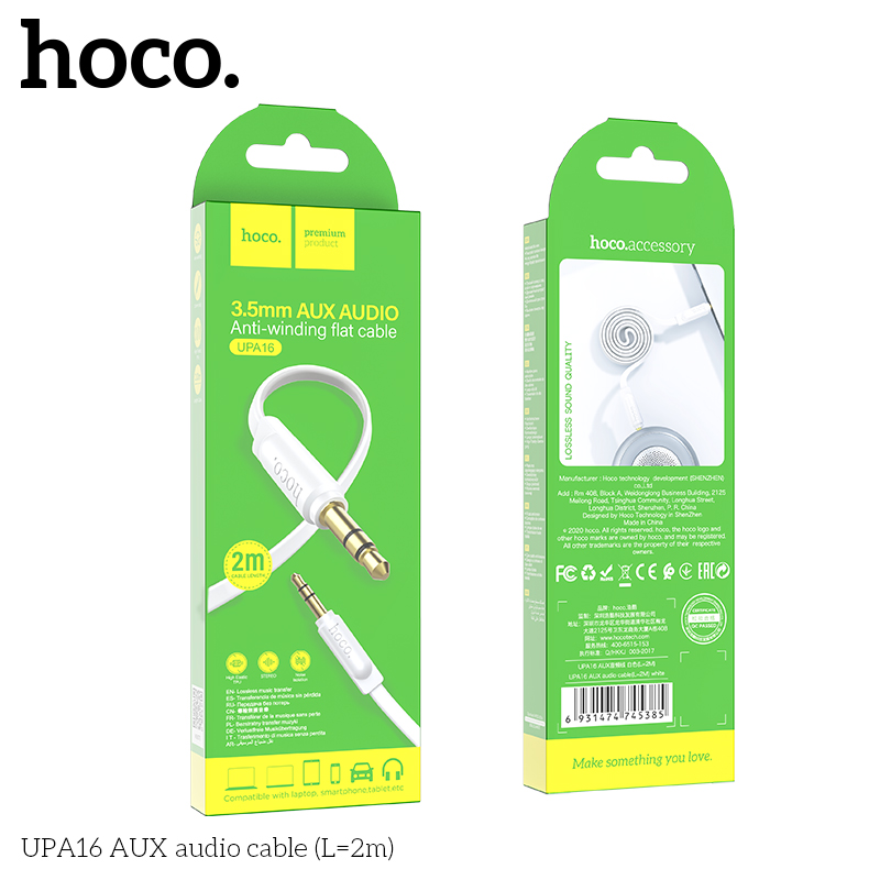 Cáp âm thanh Hoco AUX_UPA16 2 đầu 3.5mm