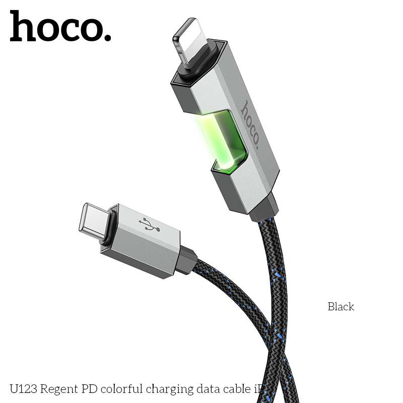 Cáp sạc nhanh Hoco U123 typeC-lighting