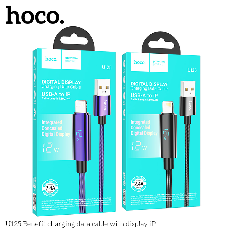 Cáp sạc nhanh Hoco U125 USB đèn
