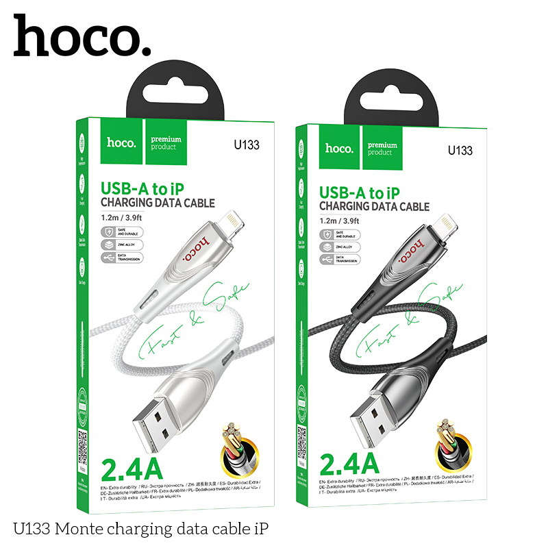 Cáp sạc nhanh Hoco U133 iphone