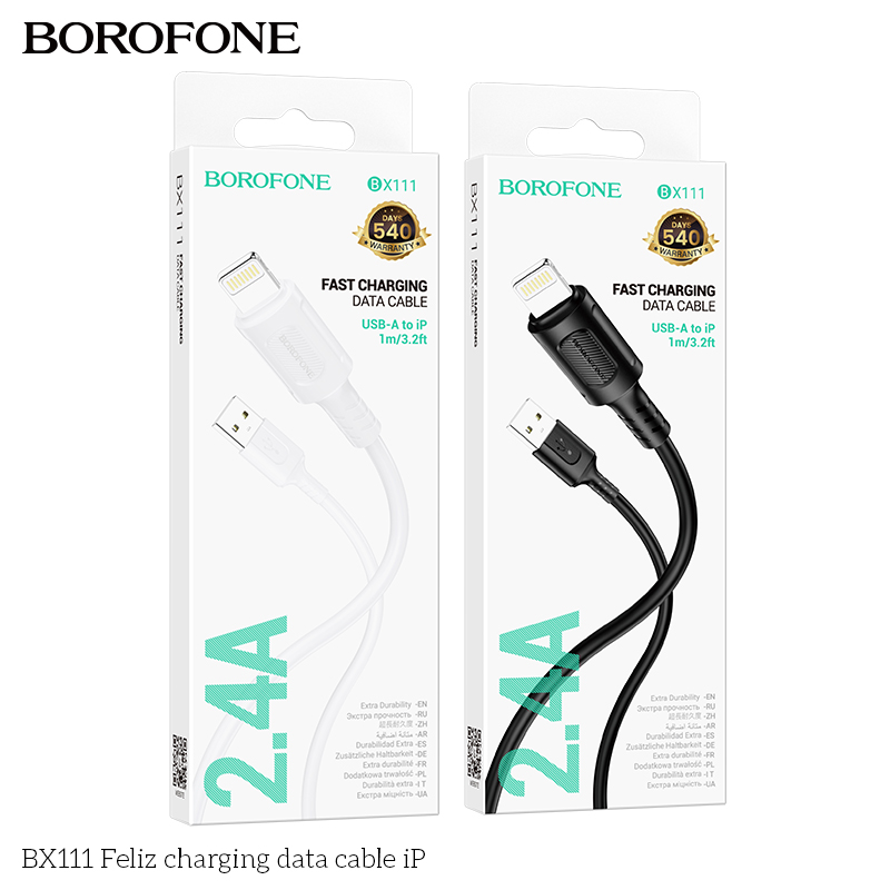 Cáp sạc Borofone BX111 2.4A USB