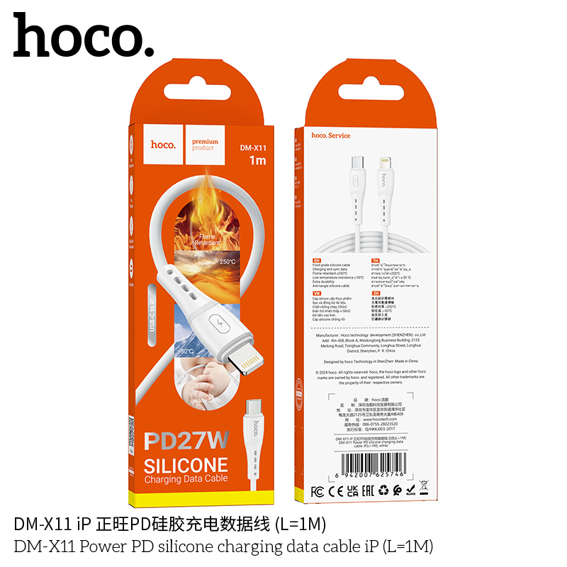 Cáp sạc silicon Hoco DMX11