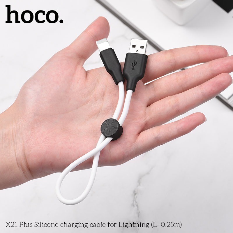 Cáp sạc Hoco X21plus ngắn 0.25cm - USB-Micro