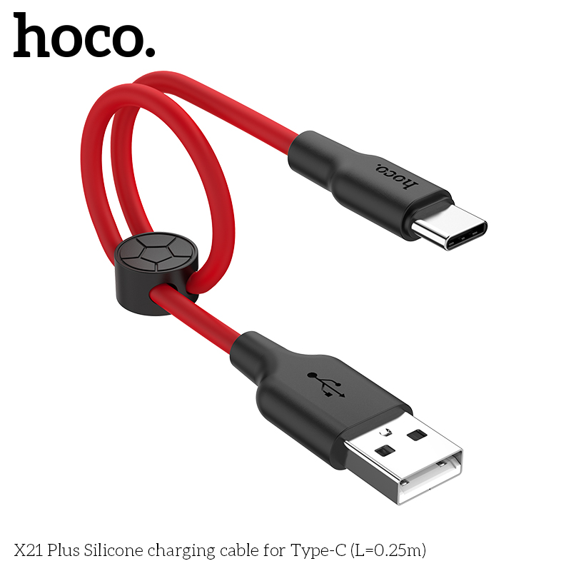 Cáp sạc Hoco X21plus ngắn 0.25cm - USB-Micro