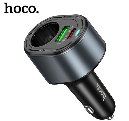 Cốc sạc ô tô có bật lửa Hoco Z56 PD35w+QC3.0