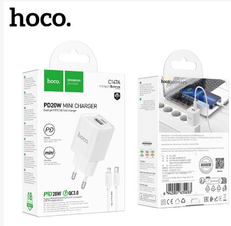 Cốc sạc Hoco C147A PD20W+QC3.0