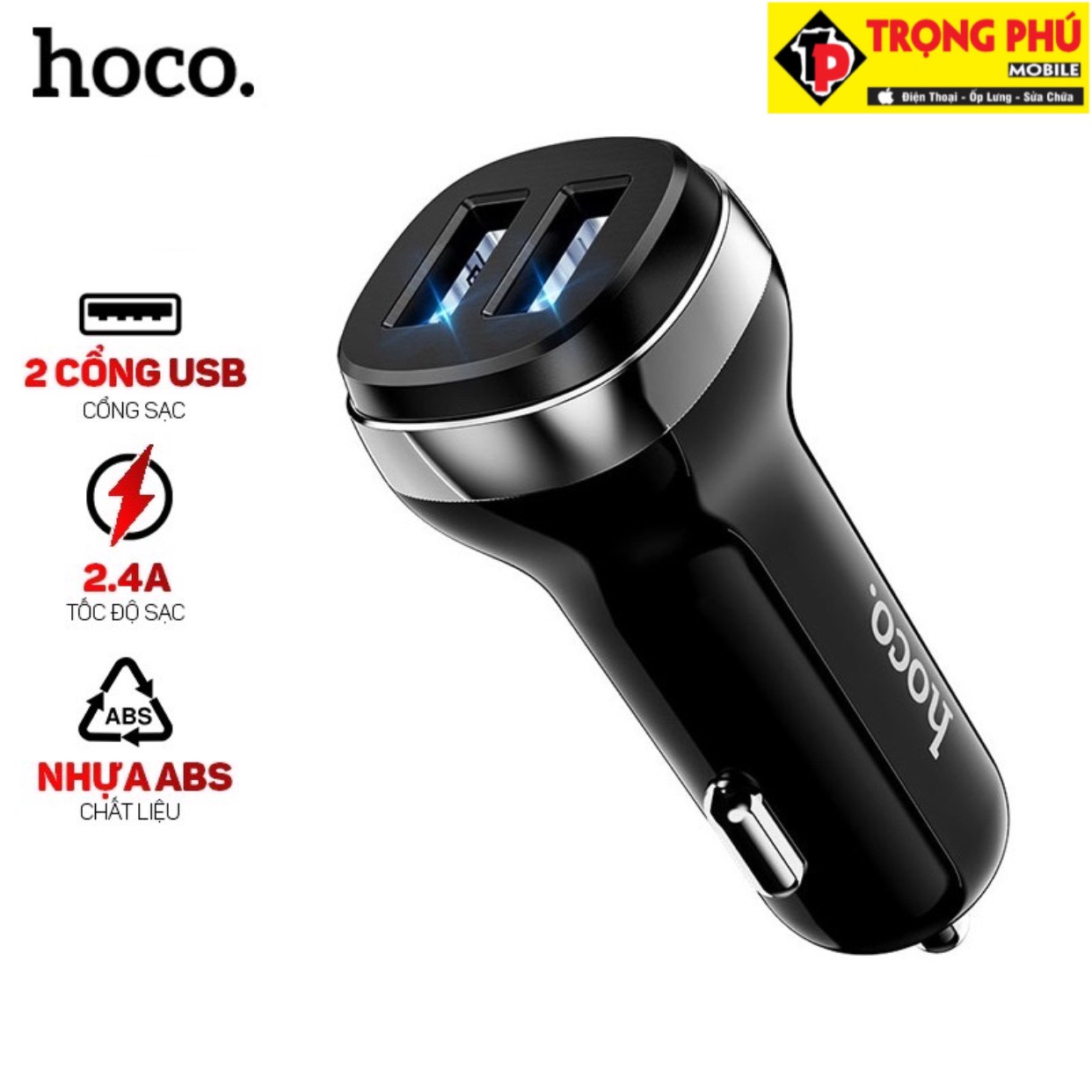 Cốc sạc ô tô Xe hơi Hoco Z40