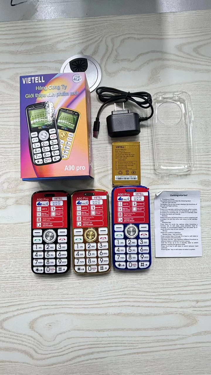 Điện thoại Người già Viettell A90 Pro 4G - Sóng 4G chuẩn