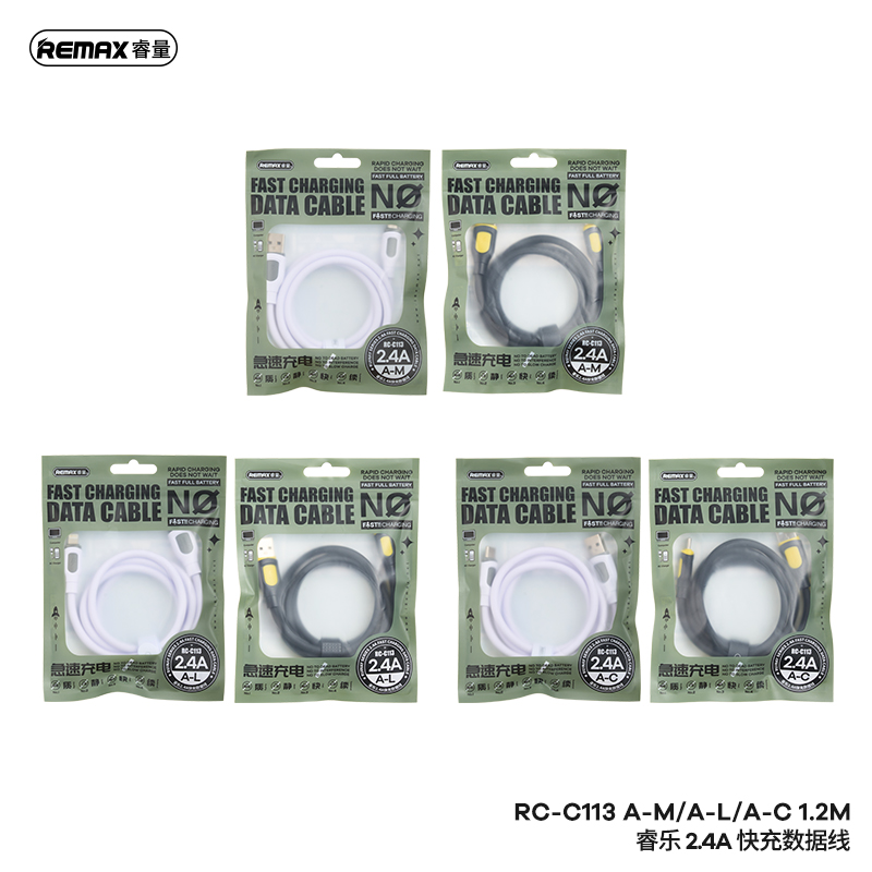 Cáp Sạc 2.4A Remax RC-C113 A-C USB-Type-c
