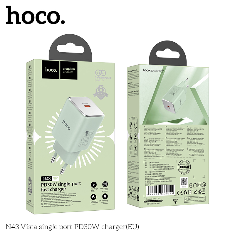 Cốc sạc Hoco N43 PD30w (1C)