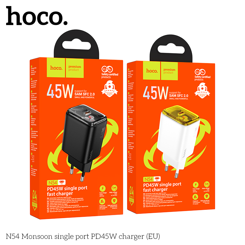 Cốc sạc Hoco N54 PD45w (1C)