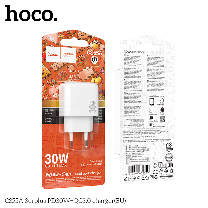 Cốc sạc Hoco Cs55A PD20w (1C1A)