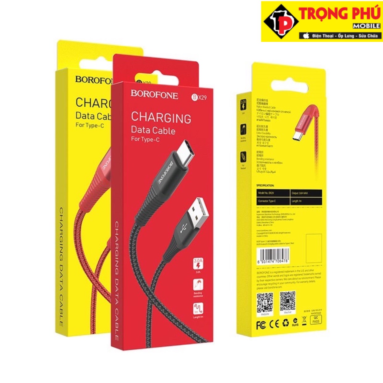 Cáp sạc Borofone bx29 Trọng phú mobile