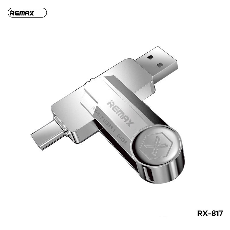 USB 3.1 Remax RX-817 2 đầu (USB+TYPE-C) 64GB