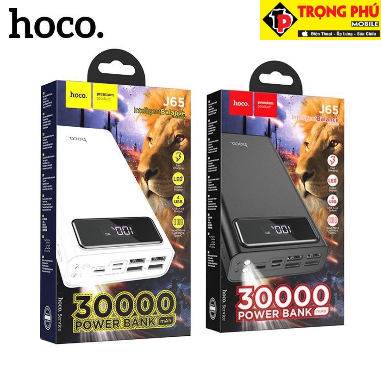 Pin sạc dự phòng Hoco j65 30.000mah Trọng phú mobile