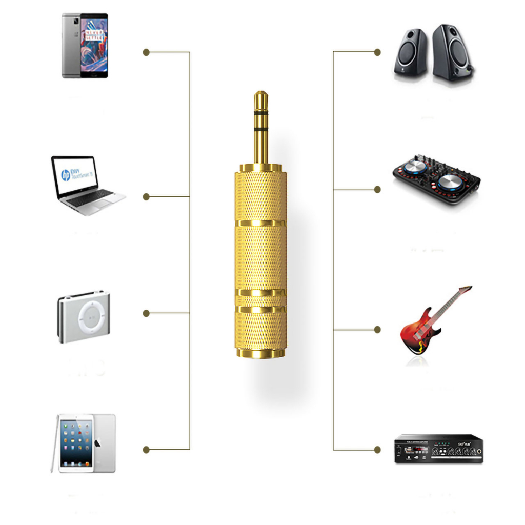 Đầu Chuyển 3.5 Đực Ra 6.5 Cái Mạ Vàng (Đầu Nhỏ)