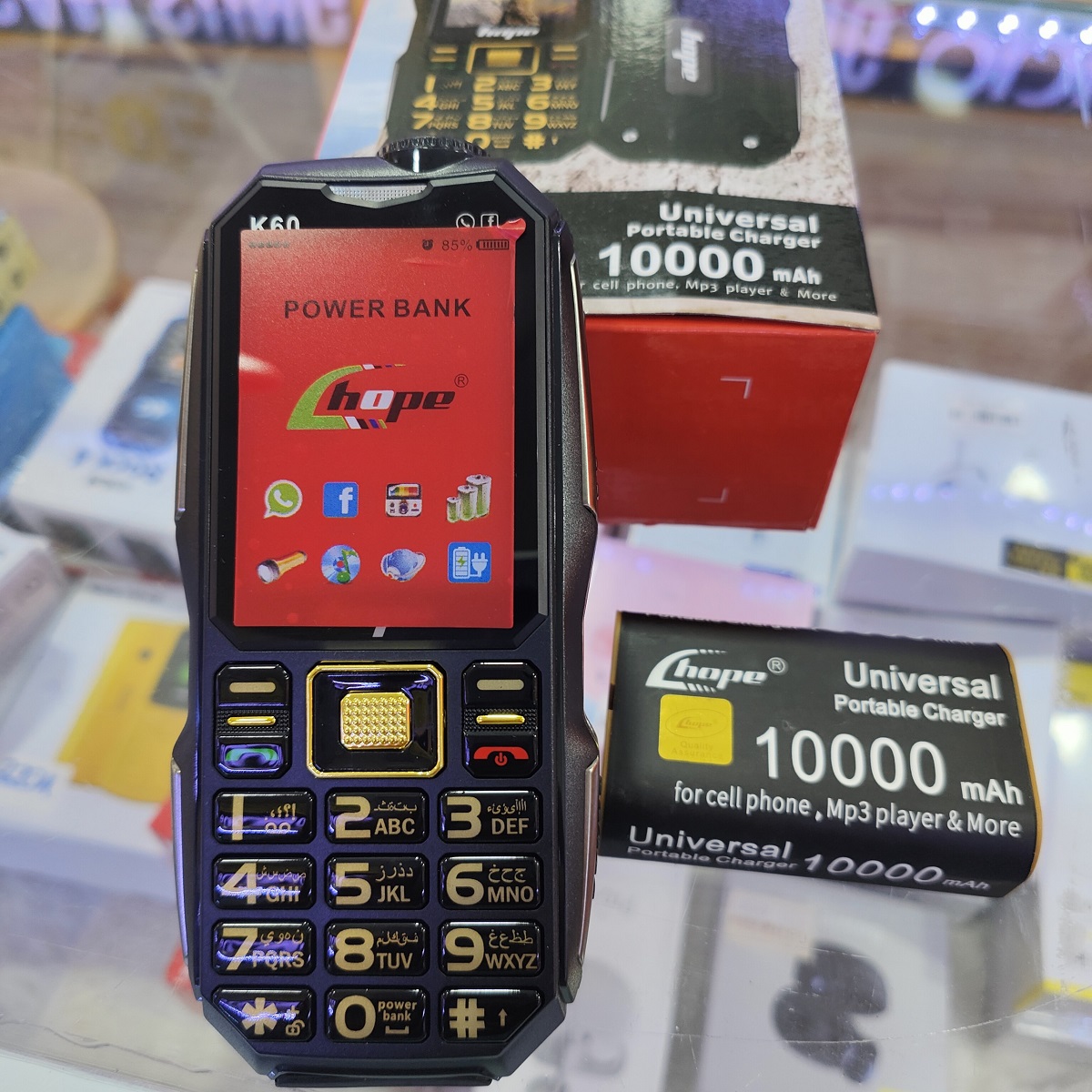 Điện thoại Hope K60 pin 10.000 mah kiêm sạc dự phòng Bao cắt sóng 4G