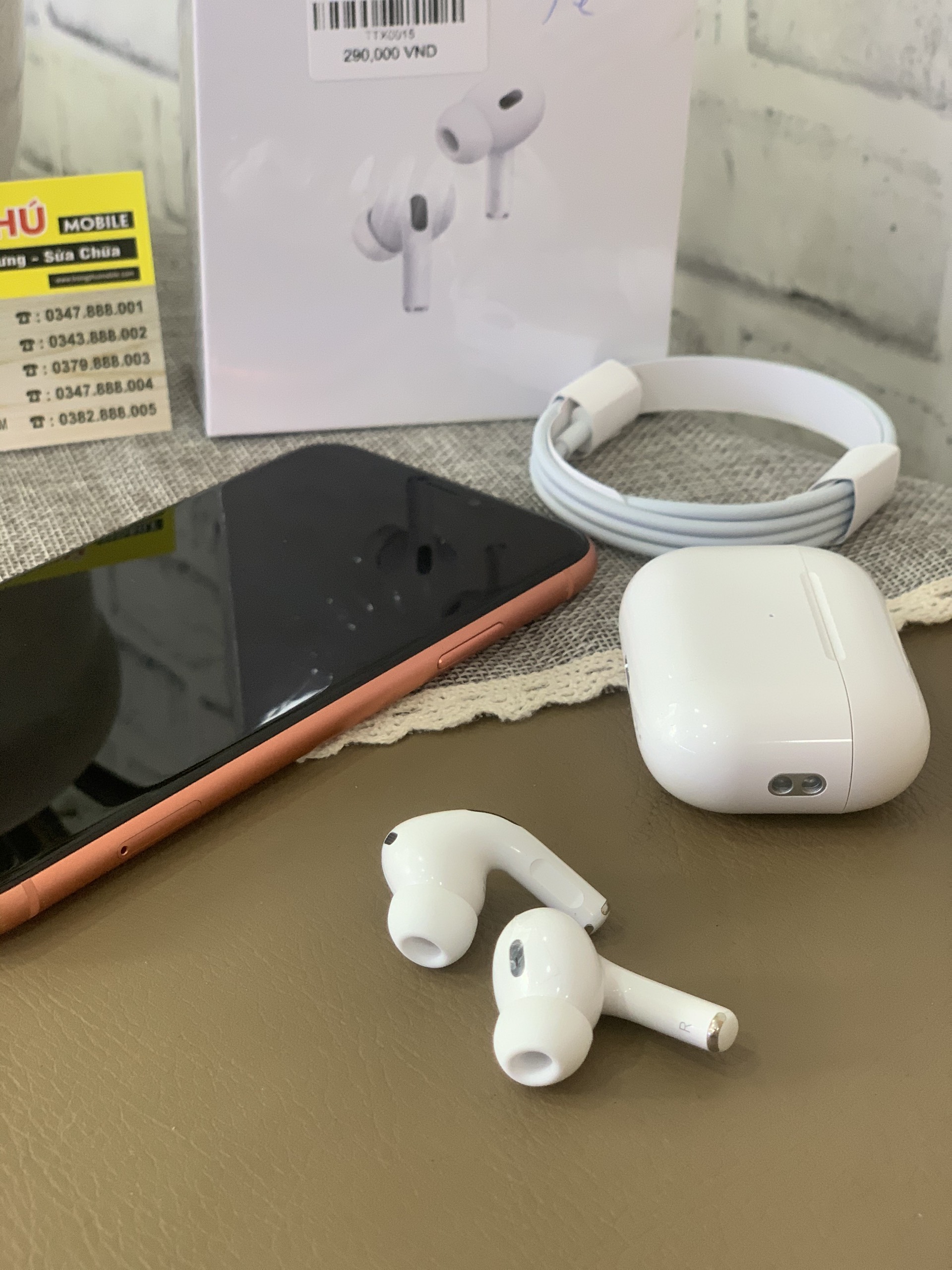 Tai nghe airpod Pro2 rep Hổ vằn ANC Louda hồng ngoại