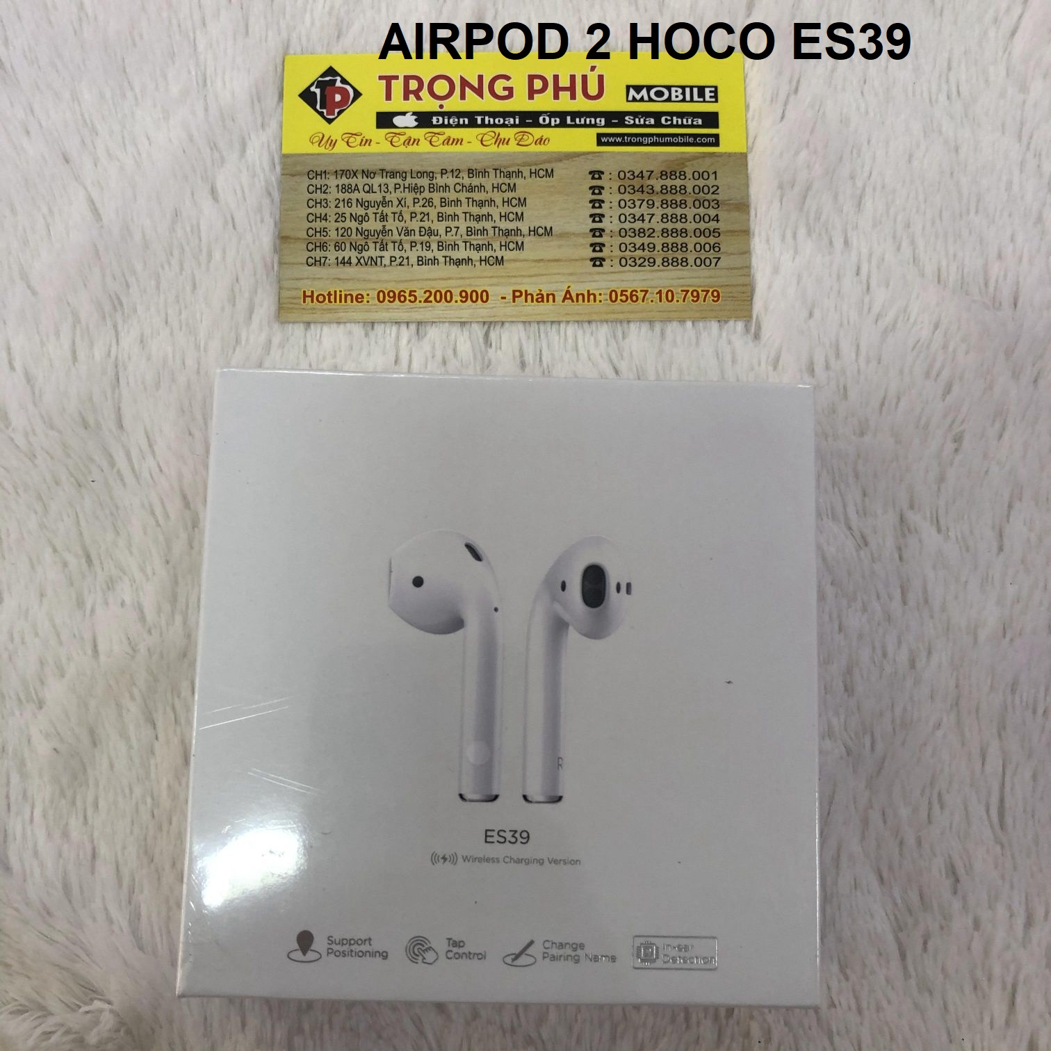 Tai nghe Airpod 2 Hoco es39 chính hãng 490k