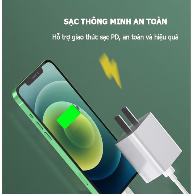 Bộ sạc iPhone 12/13/14promax xịn 20W 270k - TypeC-Lighting