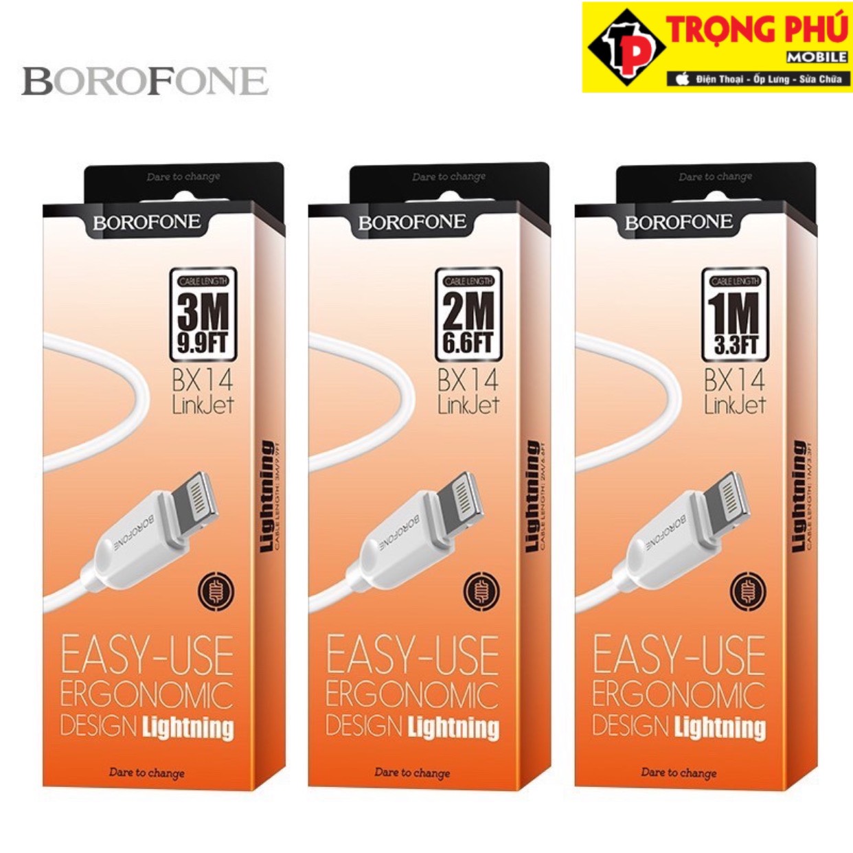 Cáp sạc borofone bx14 2m
