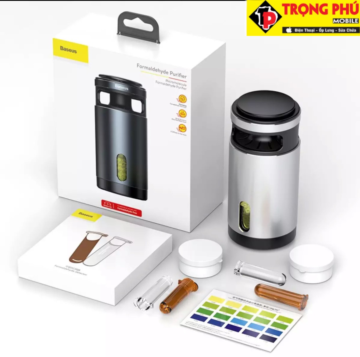 Máy lọc không khí trên xe ô tô Baseus Micromolecule formaldehyde purifier Deep space Trọng phú mobile