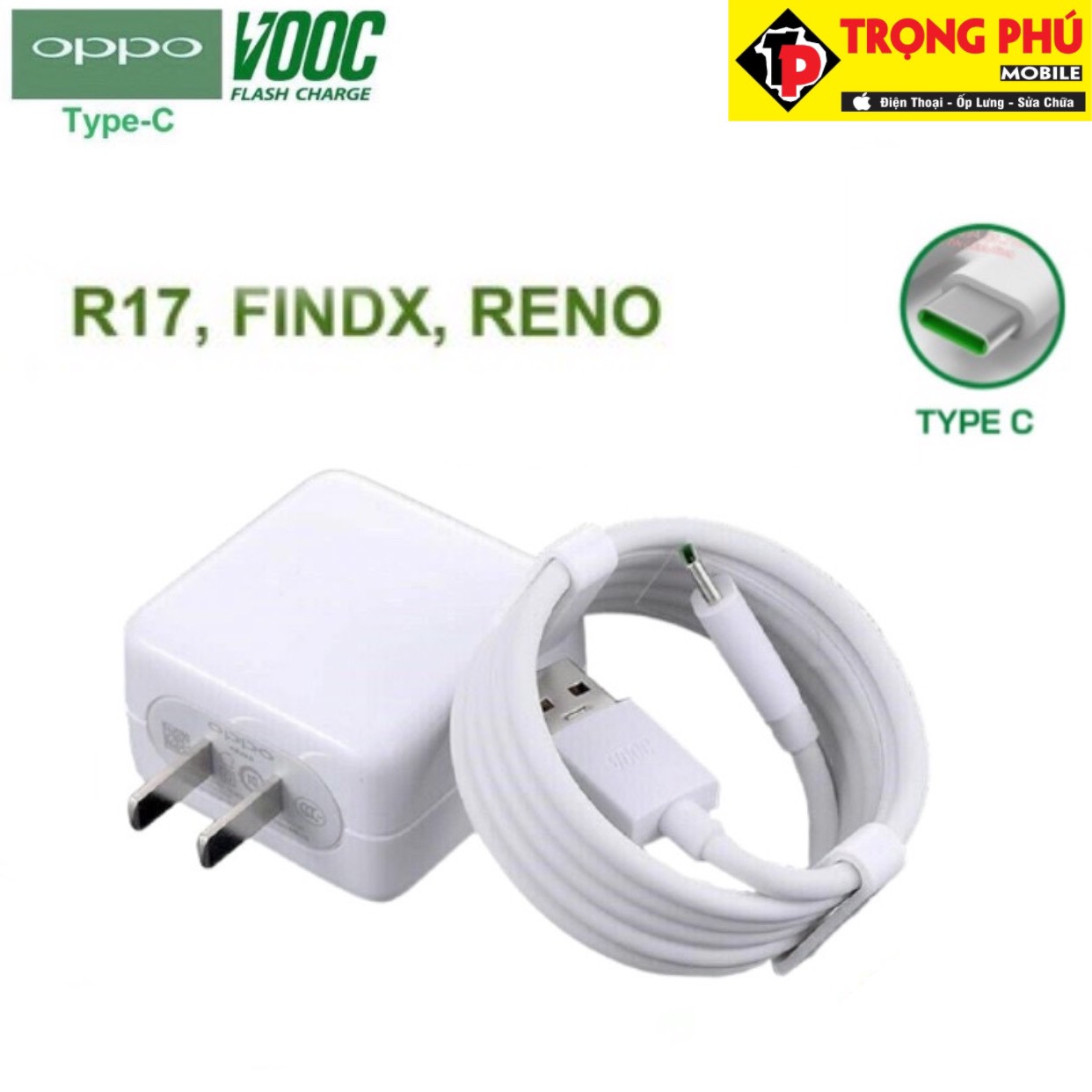 BỘ SẠC OPPO VOOC R17 30w Đầu USB-TypeC