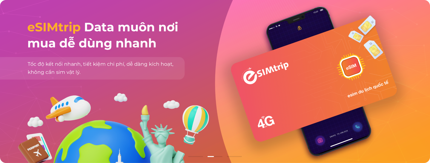 E Sim du lịch các nước Esimtrip.vn (Vui lòng Note quốc giá đi, giá có thể thay đổi thêo quốc gia)