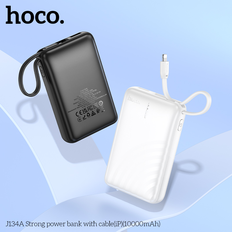 Pin sạc dự phòng Hoco J134A 10.000mah dây iphone