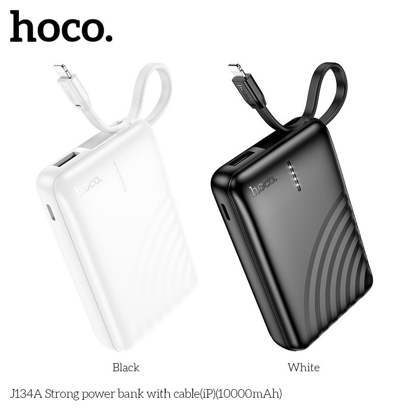 Pin sạc dự phòng Hoco J134A 10.000mah dây iphone