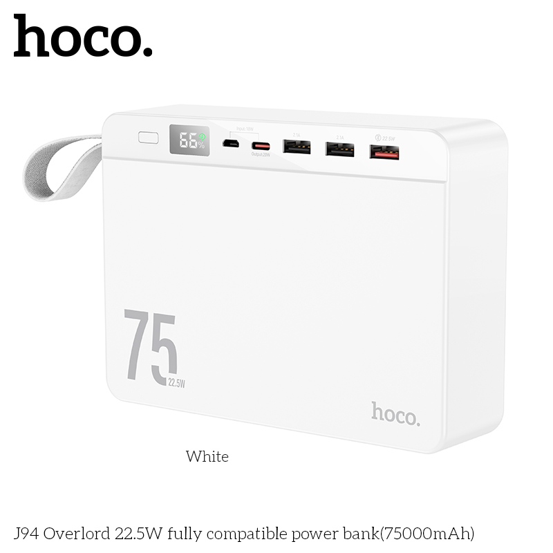 Pin Sạc dự phòng Hoco J94 75.000mah 22,5w đen