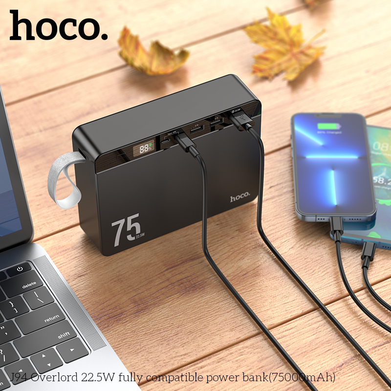 Pin Sạc dự phòng Hoco J94 75.000mah 22,5w đen