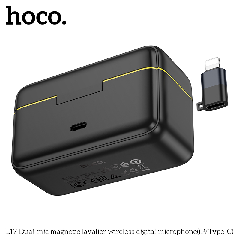 Mic thu âm không dây Hoco L17 IP lighting + TypEC