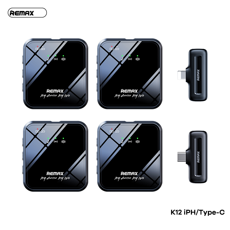 Mic Thu Âm Quay Phim Remax K12 Cổng Type/ Lightning Iph (2 Mic) typeC