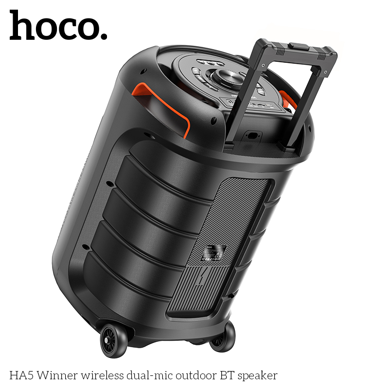 Loa Bluetooth Kéo Hoco HA5 kèm 2 mic không dây 60w