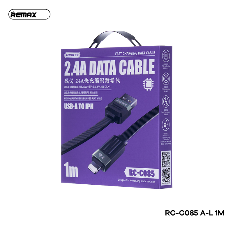 Cáp sạc 2.4A Remax RC-C085 USB-Lightning ios
