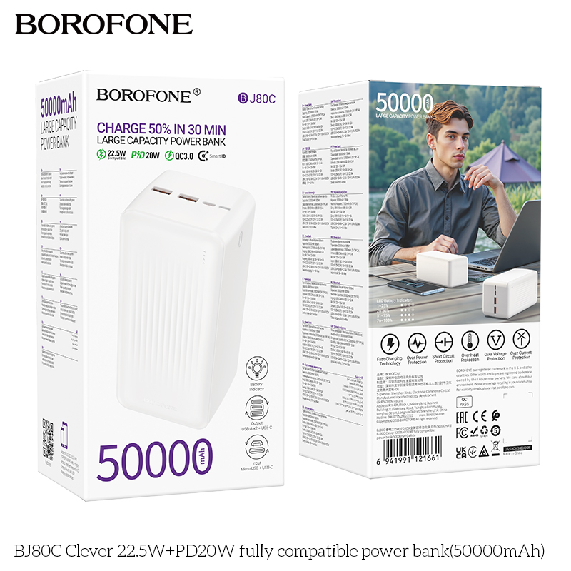 Pin sạc dự phòng Borofone Bj80C 22,5W 50.000mah