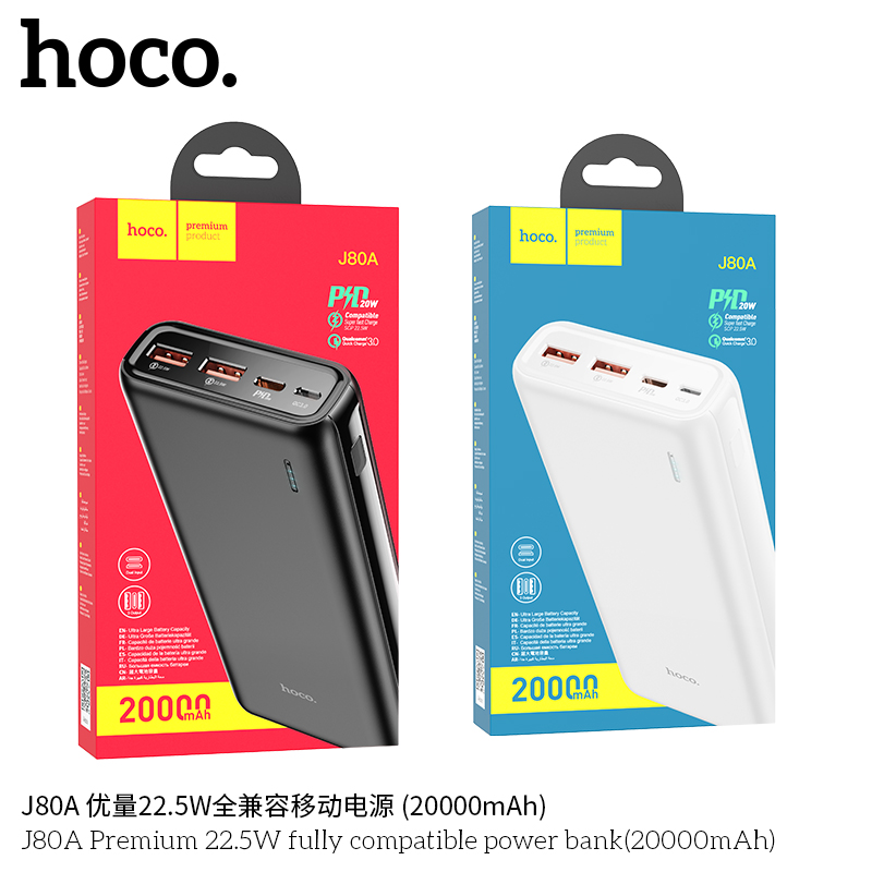 Pin sạc nhanh dự phòng Hoco J80A 20.000mah