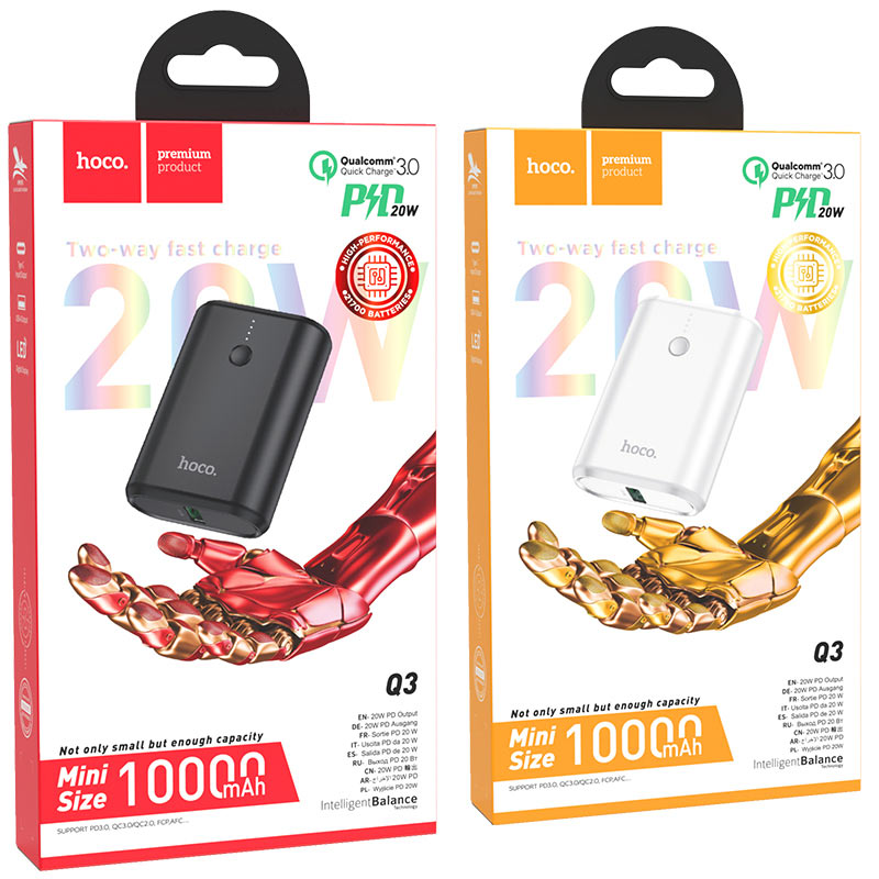 Pin sạc dự phòng Hoco Q3pro 10.000mah - Đen