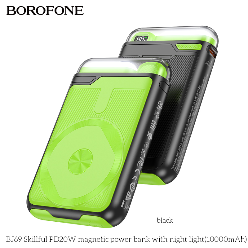 Pin sạc dự phòng Borofone BJ69 20w 10.000 có đèn ngủ