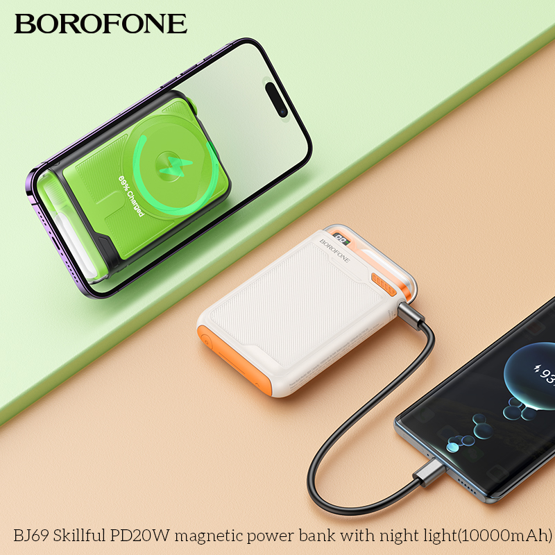 Pin sạc dự phòng Borofone BJ69 20w 10.000 có đèn ngủ
