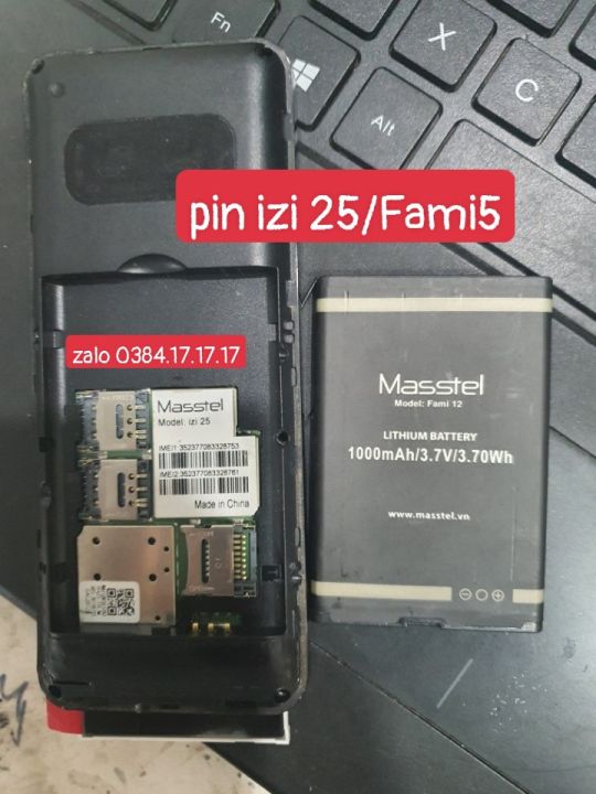 Pin Điện thoại Masstel zi 25, izi 25, Masstel 12 chung nhiều đời mobell, fome...