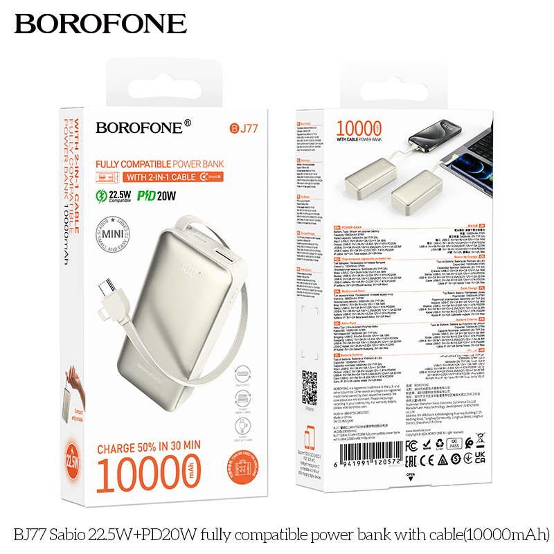 Pin sạc dự phòng Borofone BJ77 10.000 mah