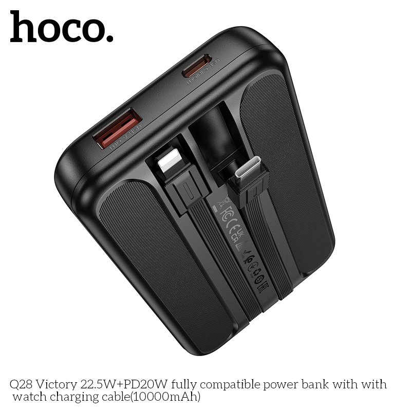 Pin sạc dự phòng Hoco Q28 10.000 có sạc không dây đồng hồ