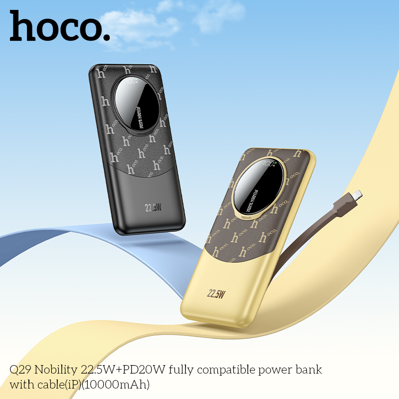 Pin sạc dự phòng Hoco Q29 22,5W 10.000mah cáp lighting iphone
