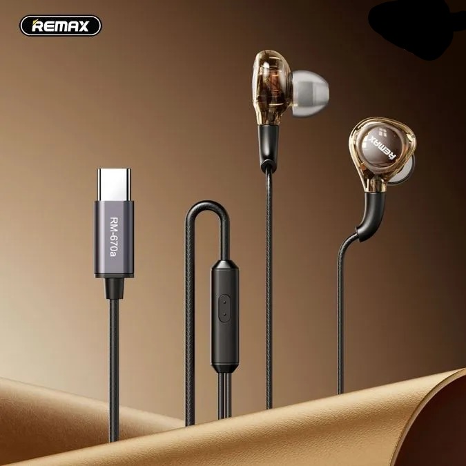Tai Nghe Có Dây Remax RM-670a Cổng Type-c